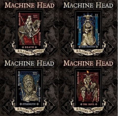 As quatro capas do de "Killers & Kings", o novo single do Machine Head