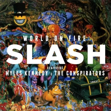 Capa de "World on Fire", novo álbum solo de Slash