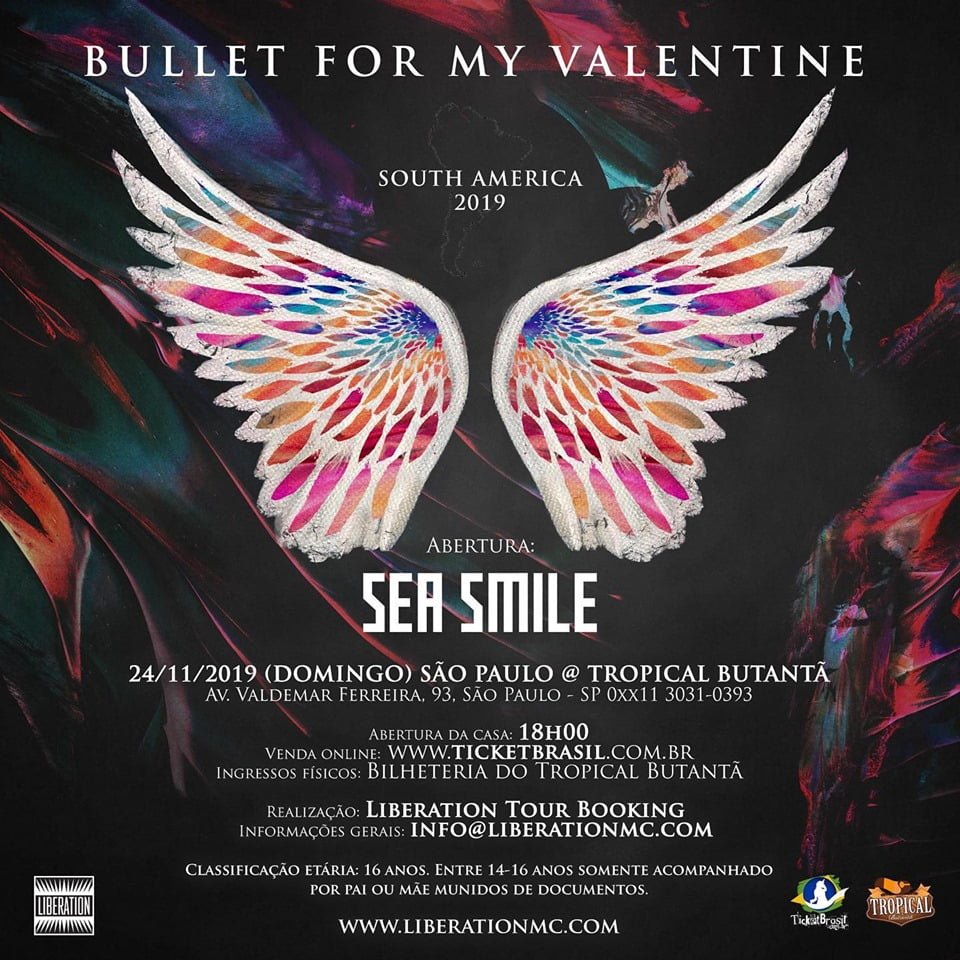Bullet for My Valentine no Brasil flyer