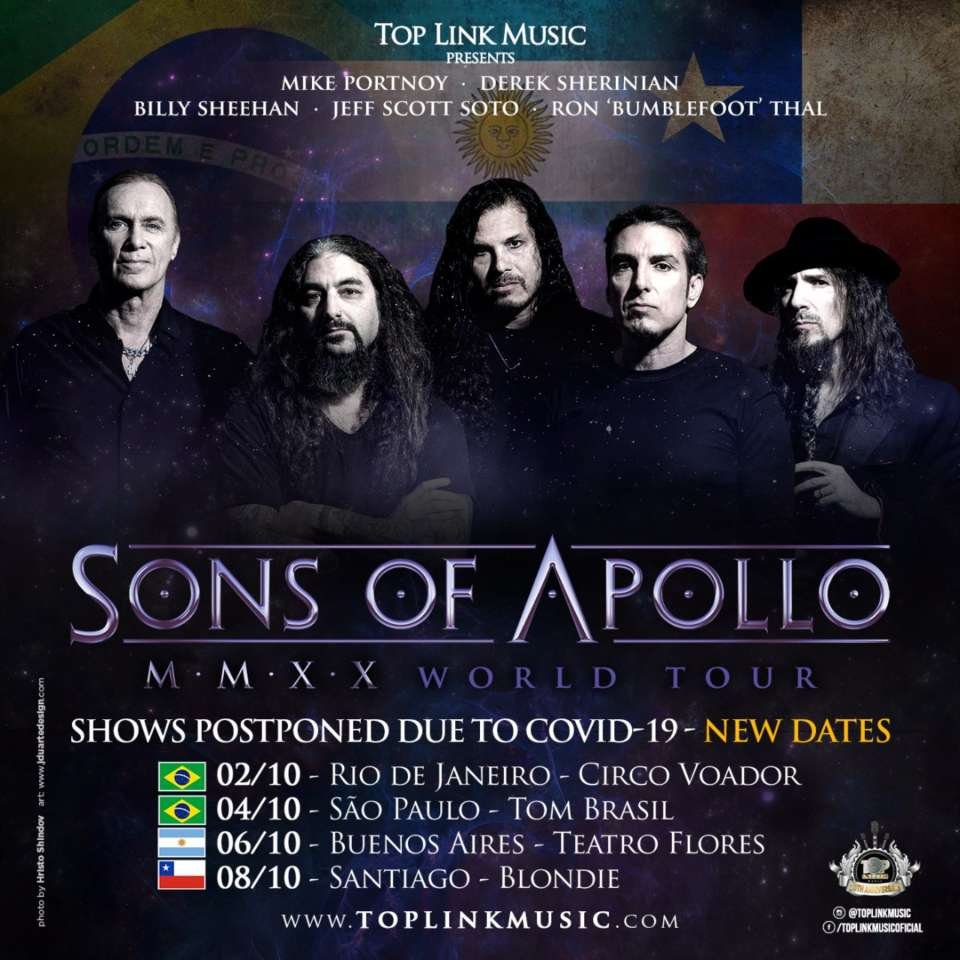 SONS OF APOLLO - NEW DATES