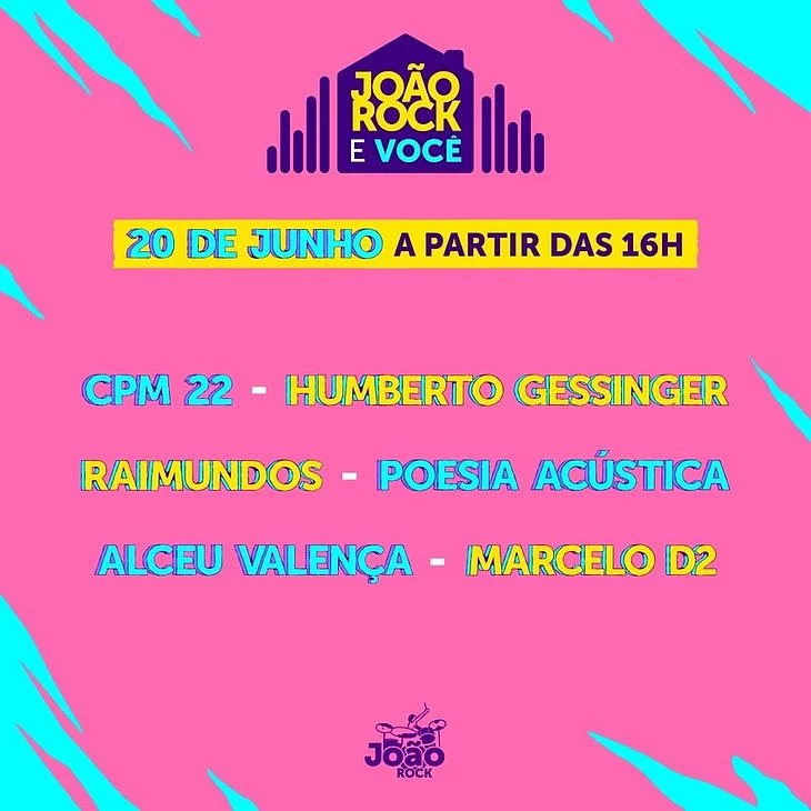 atrações joão rock virtual