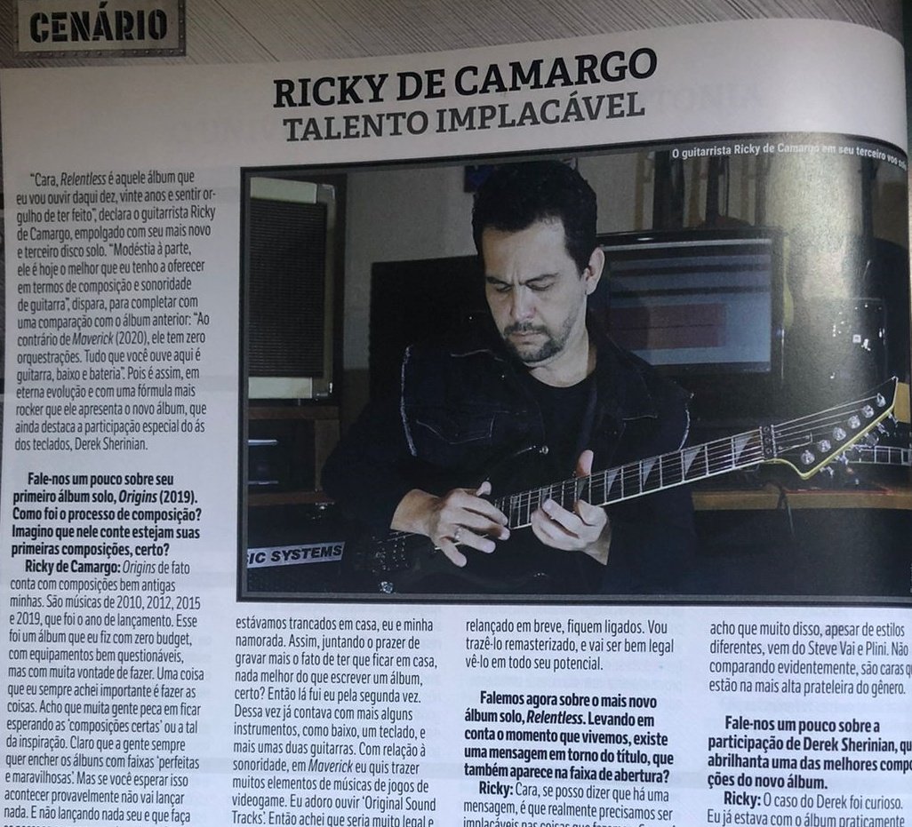 RICKY DE CAMARGO: destaque na nova edição da Roadie Crew